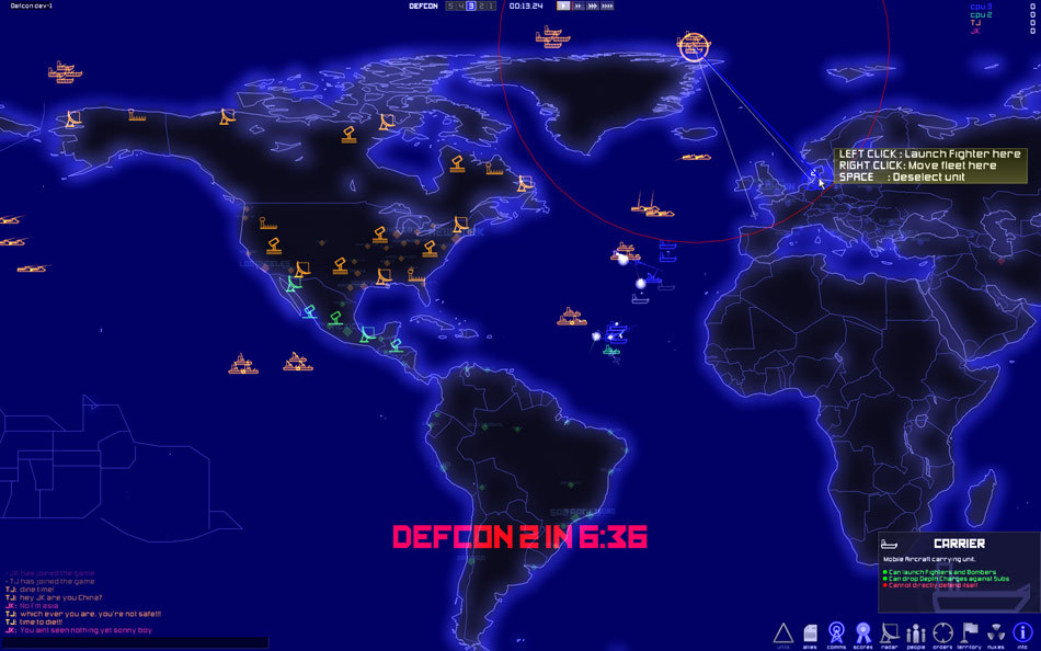 Скриншот из игры DEFCON - 17