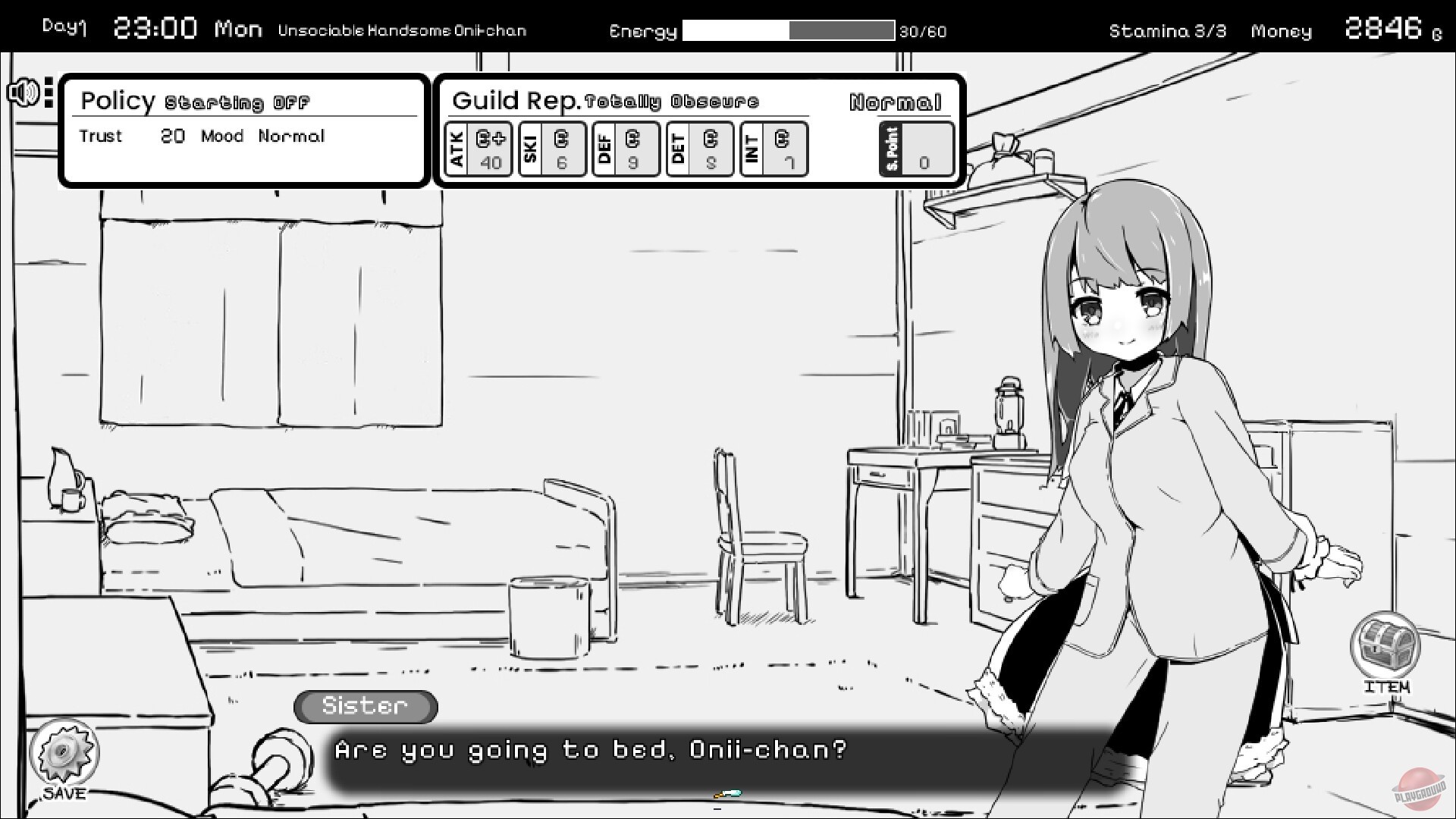 Скриншот из игры Living With Sister: Monochrome Fantasy - 13