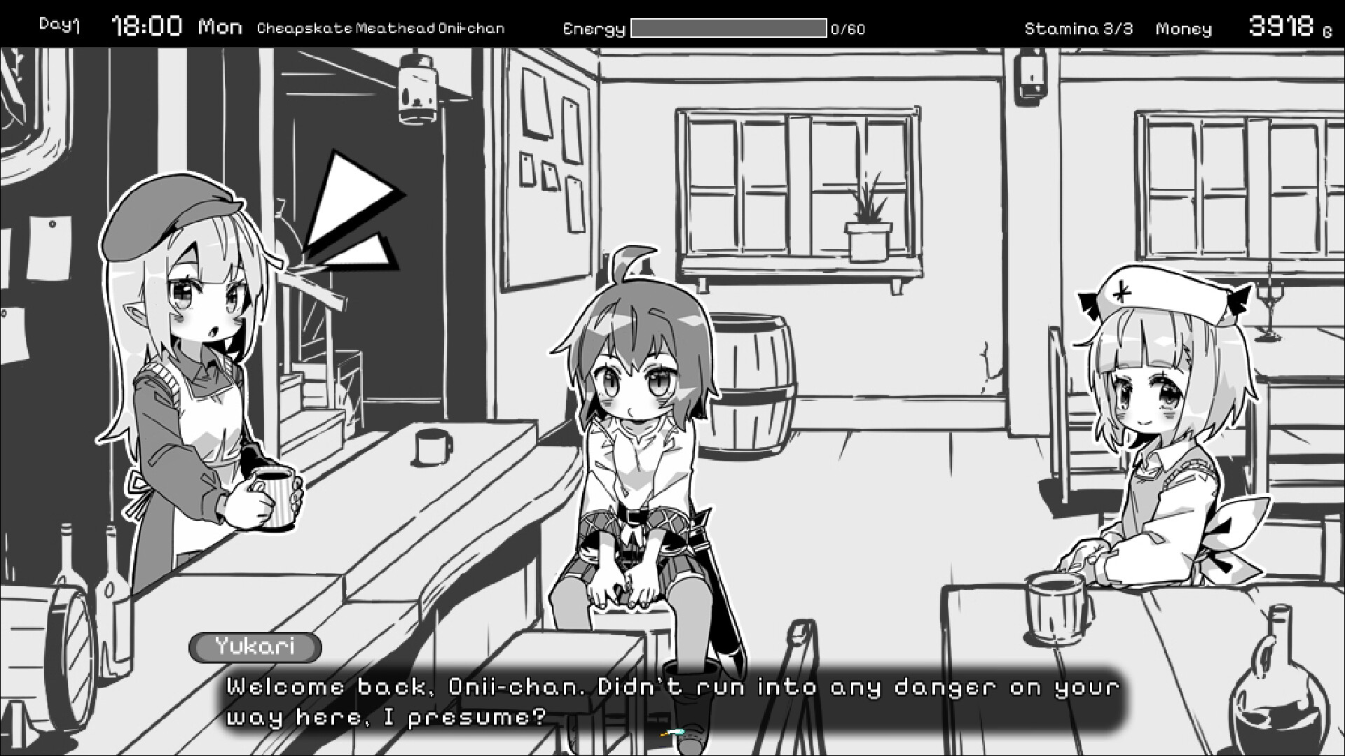 Скриншот из игры Living With Sister: Monochrome Fantasy - 2