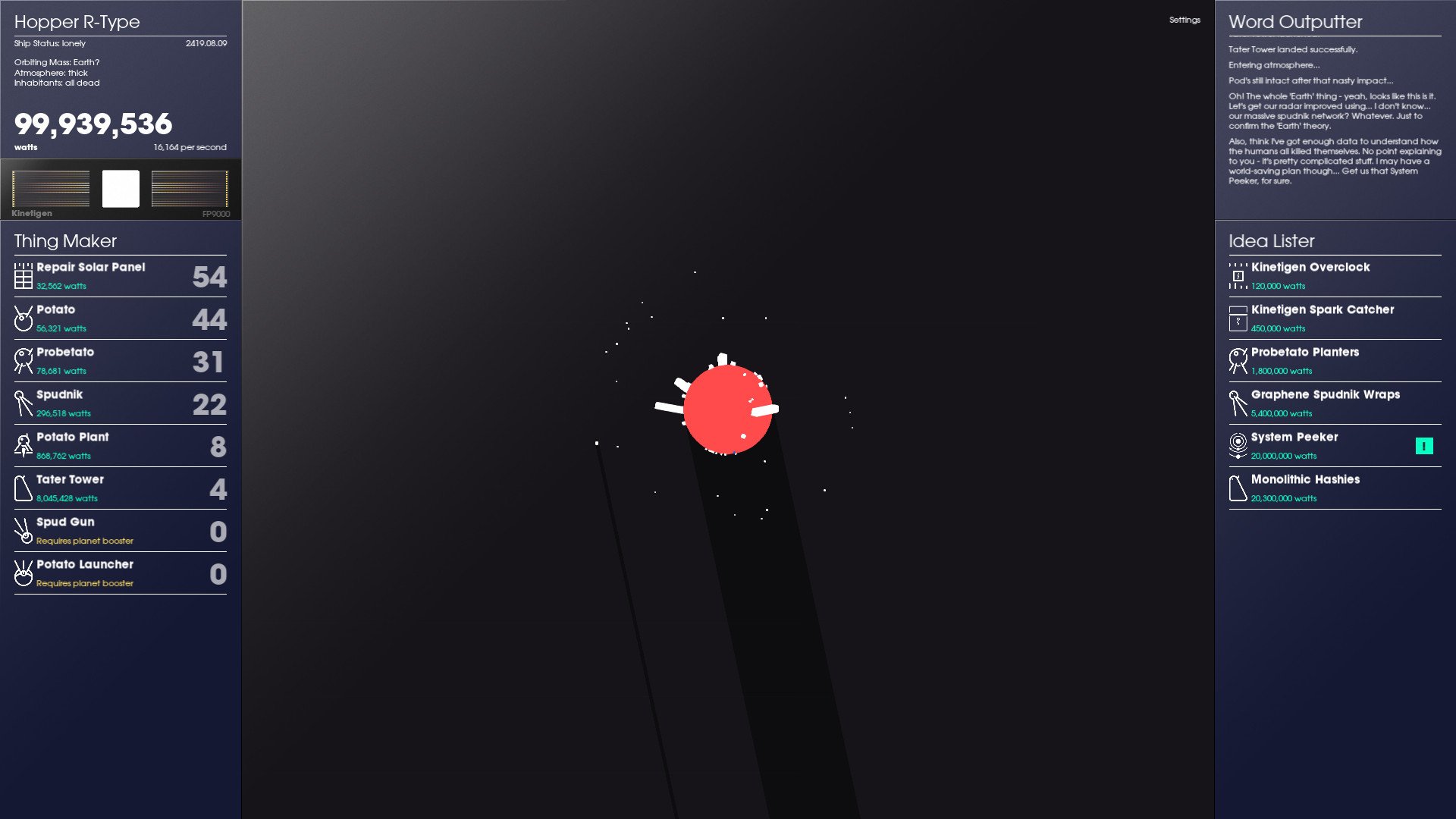 Скриншот из игры SPACEPLAN - 2