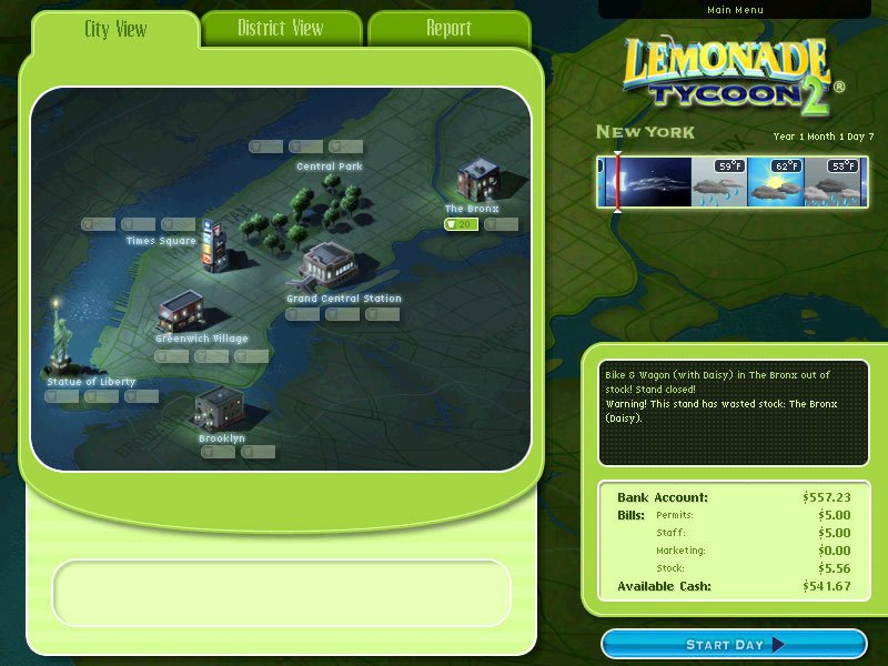 Скриншот из игры Lemonade Tycoon 2 New York Edition - 2