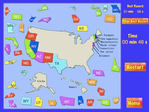 Скриншот из игры United States Puzzle Map - 2