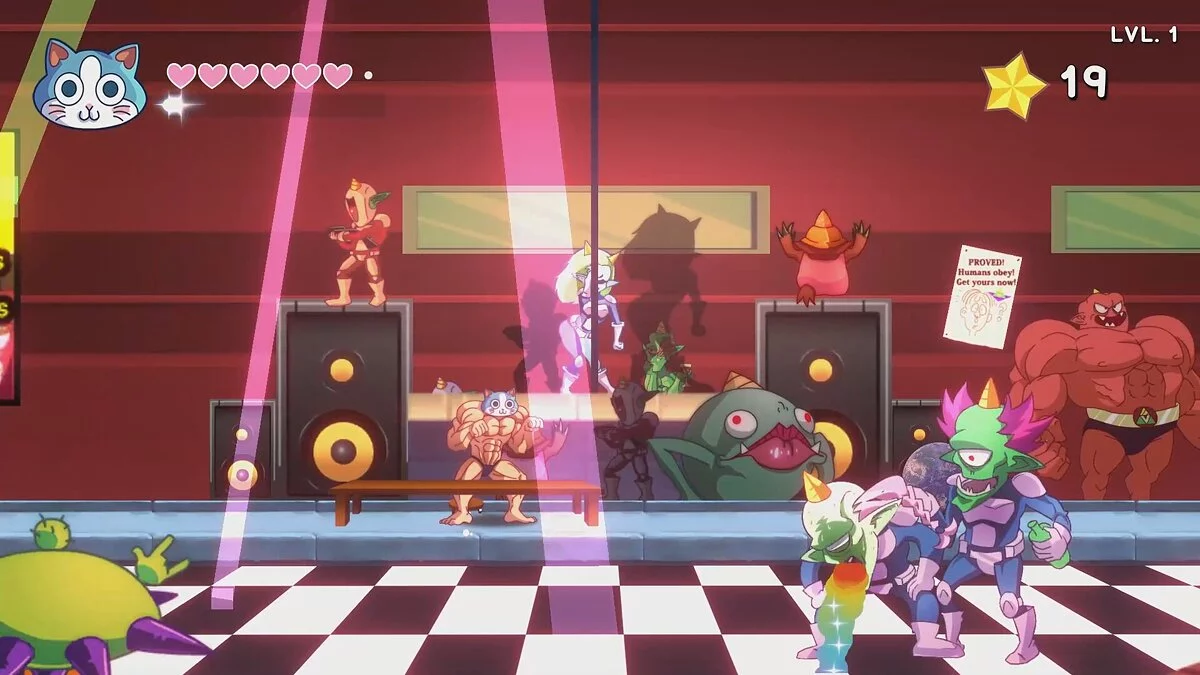 Скриншот из игры KinnikuNeko: SUPER MUSCLE CAT - 2