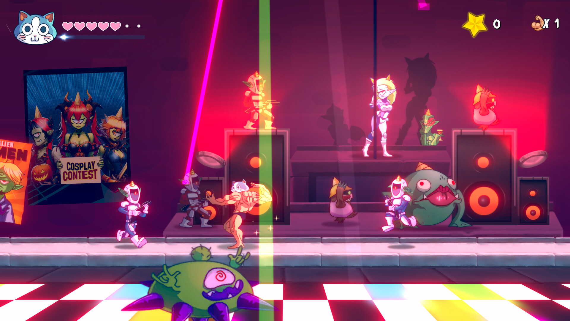 Скриншот из игры KinnikuNeko: SUPER MUSCLE CAT - 30