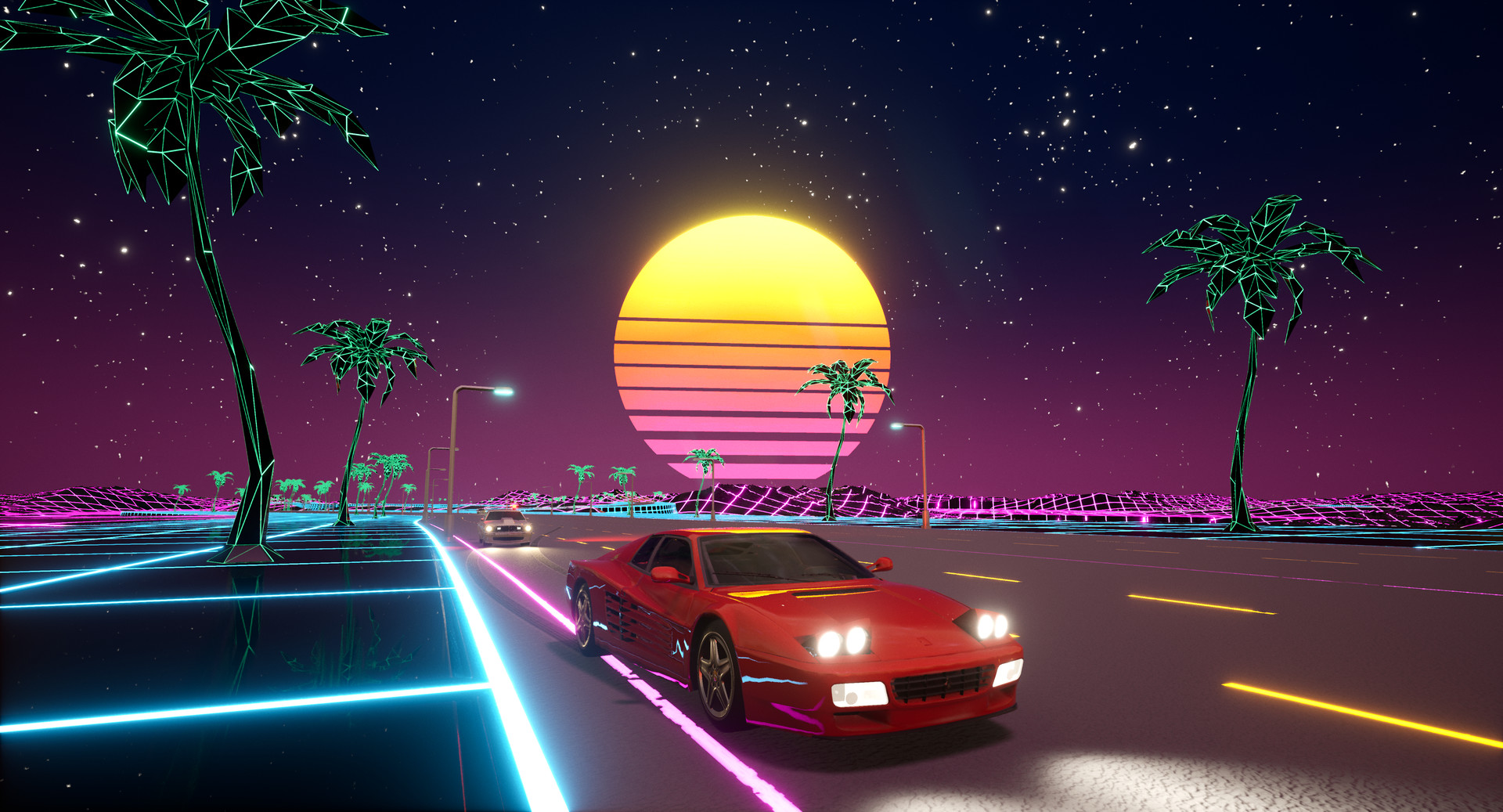 Скриншот из игры Cyber OutRun - 1
