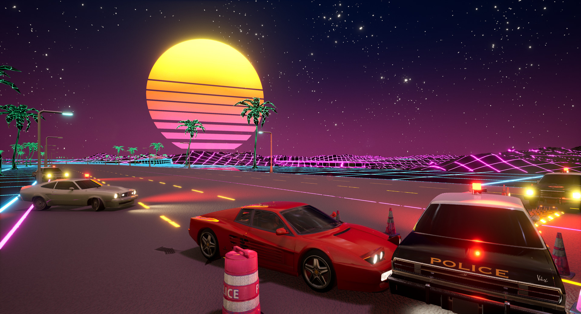 Скриншот из игры Cyber OutRun - 2