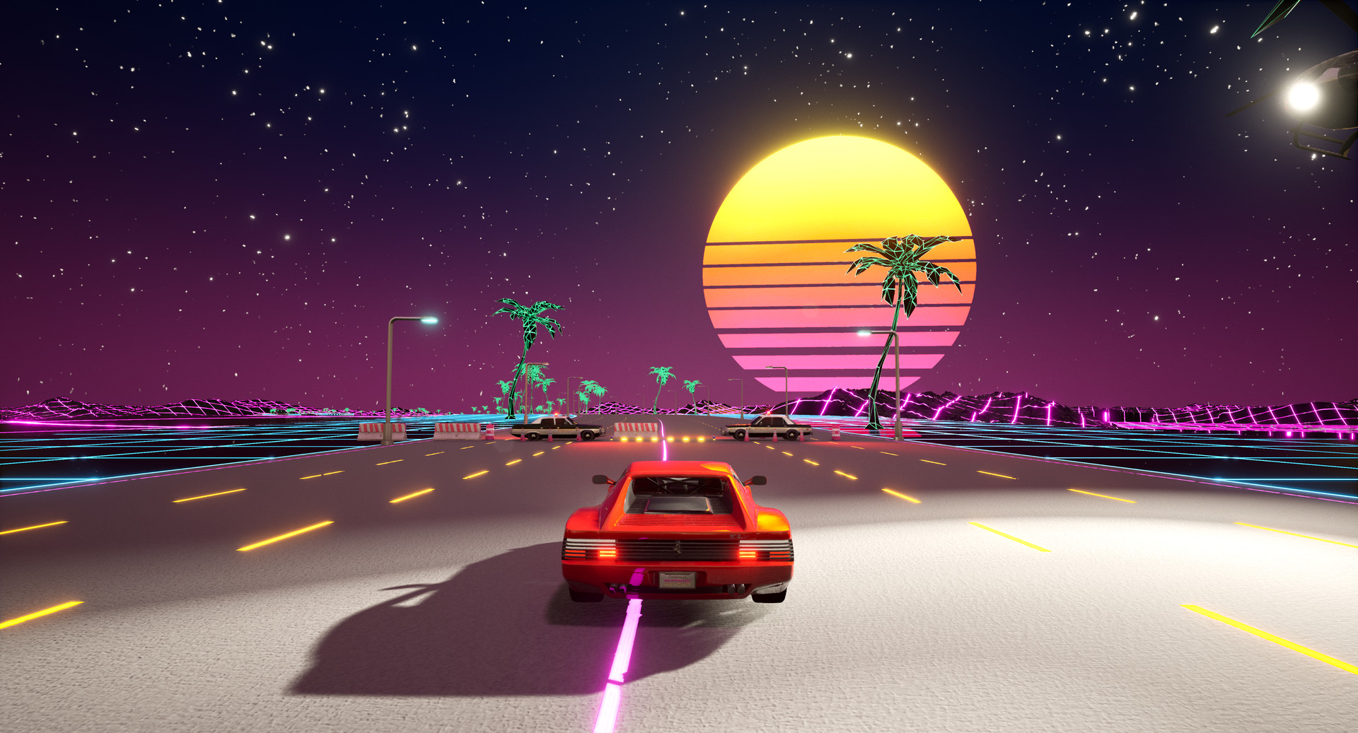 Скриншот из игры Cyber OutRun - 3