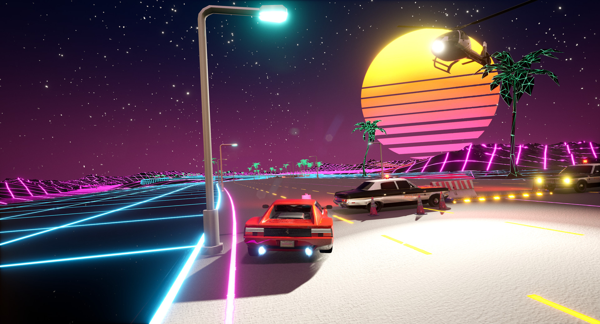 Скриншот из игры Cyber OutRun - 4