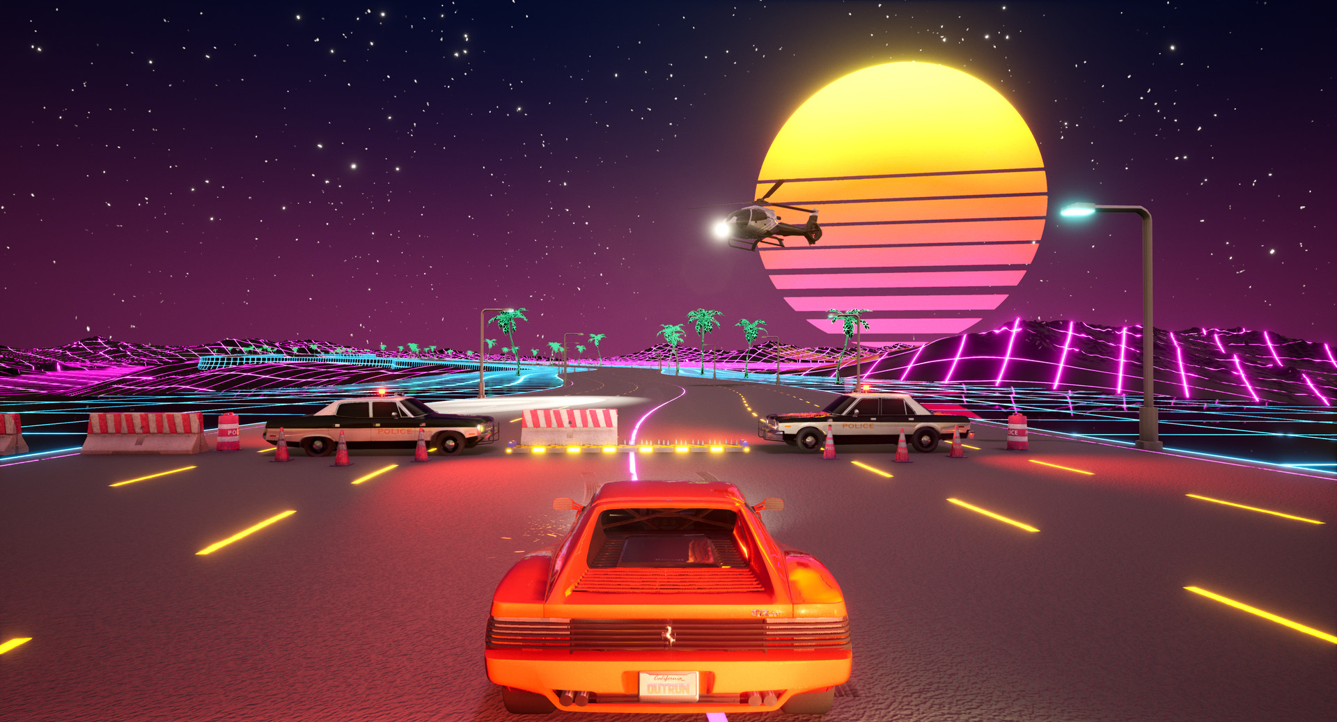 Скриншот из игры Cyber OutRun - 6