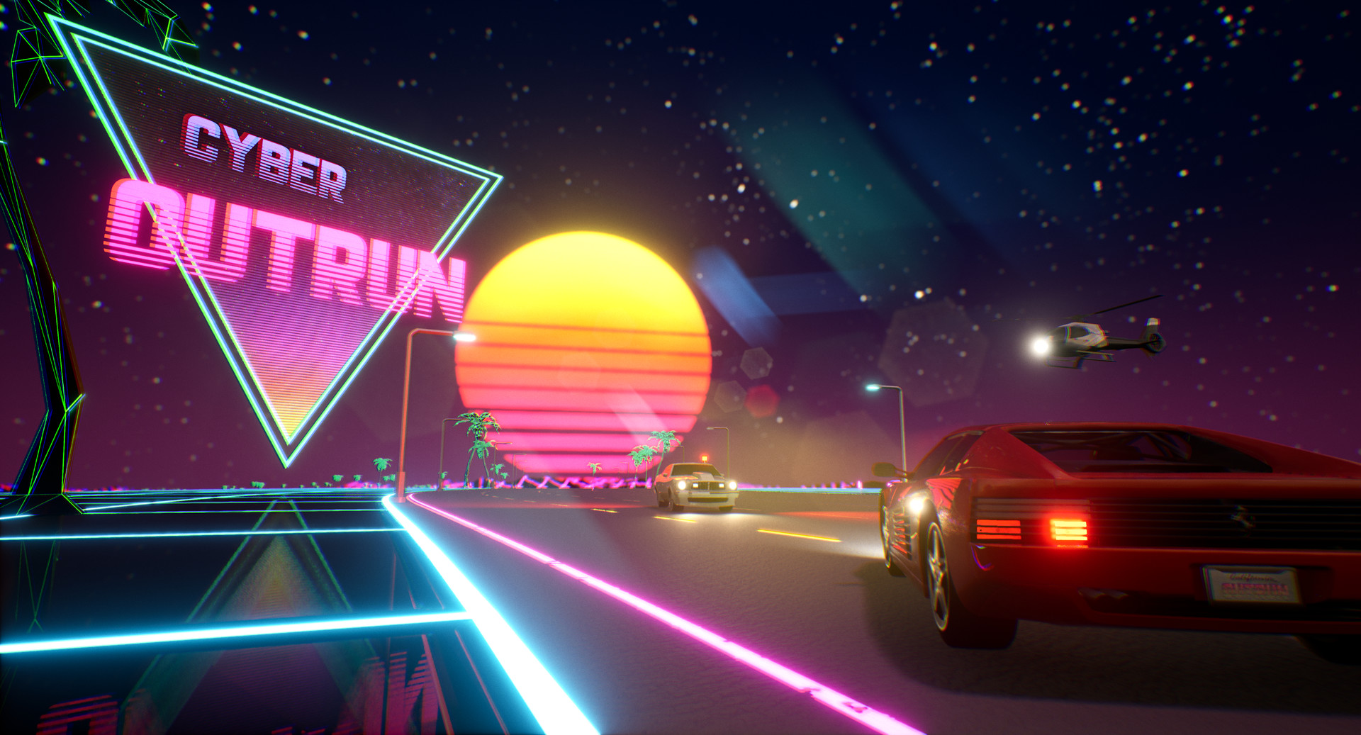 Скриншот из игры Cyber OutRun - 7