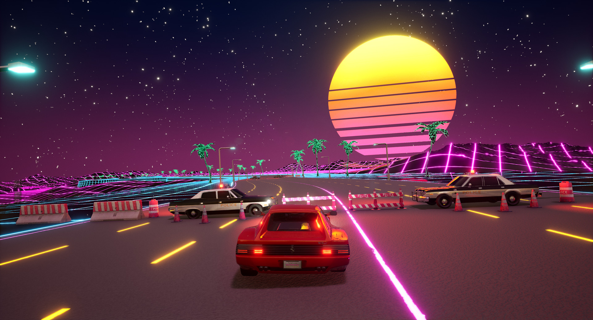 Скриншот из игры Cyber OutRun - 8