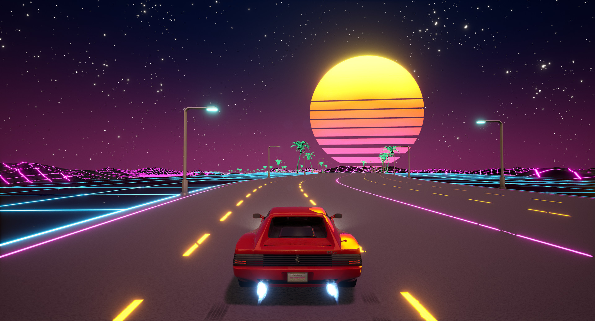 Скриншот из игры Cyber OutRun - 9