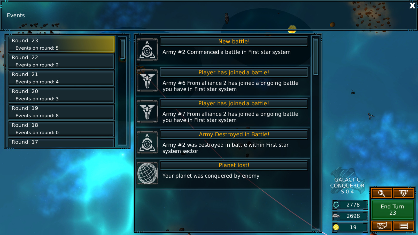 Скриншот из игры Galactic Conquerors - 23