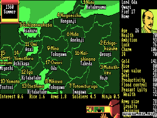 Скриншот из игры Nobunaga's Ambition - 1