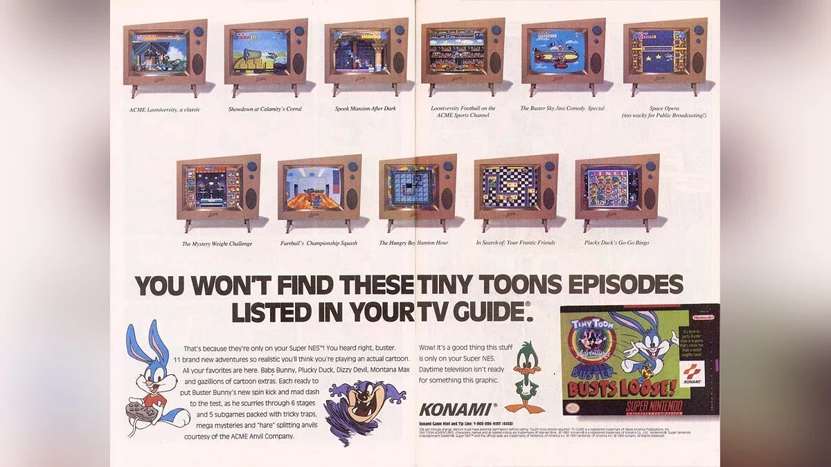 Скриншот из игры Tiny Toon Adventures - Buster Busts Loose! - 2