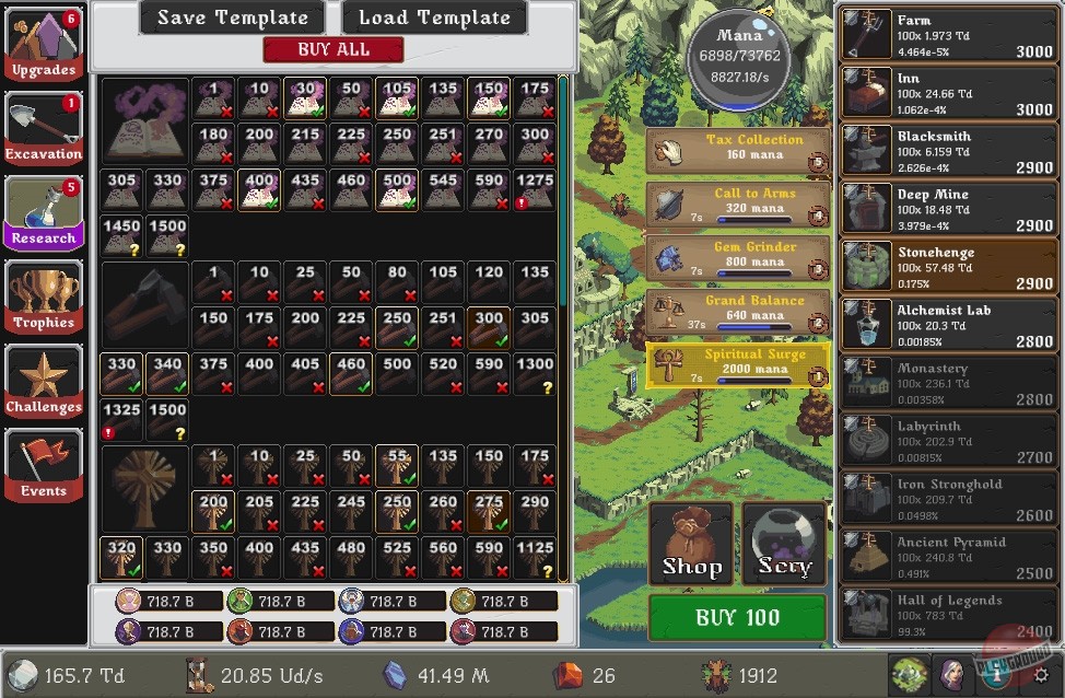 Скриншот из игры Realm Grinder - 3