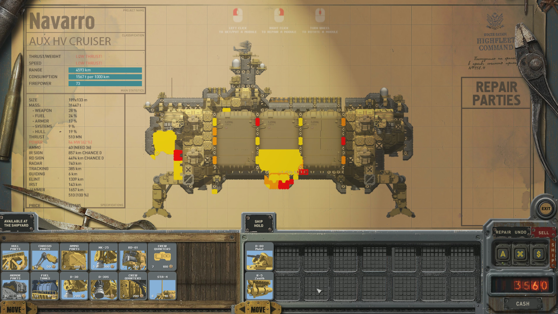 Скриншот из игры HighFleet - 17