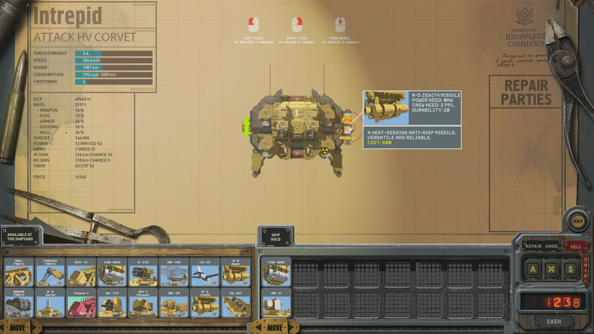 Скриншот из игры HighFleet - 31