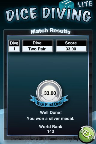 Скриншот из игры Dice Diving - 1