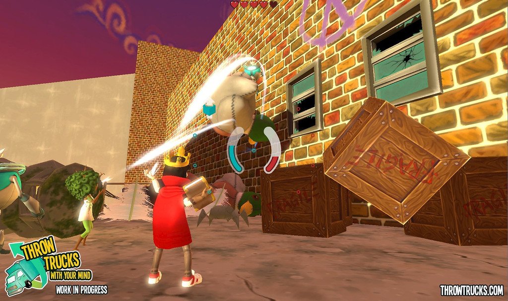 Скриншот из игры Throw Trucks With Your Mind - 2