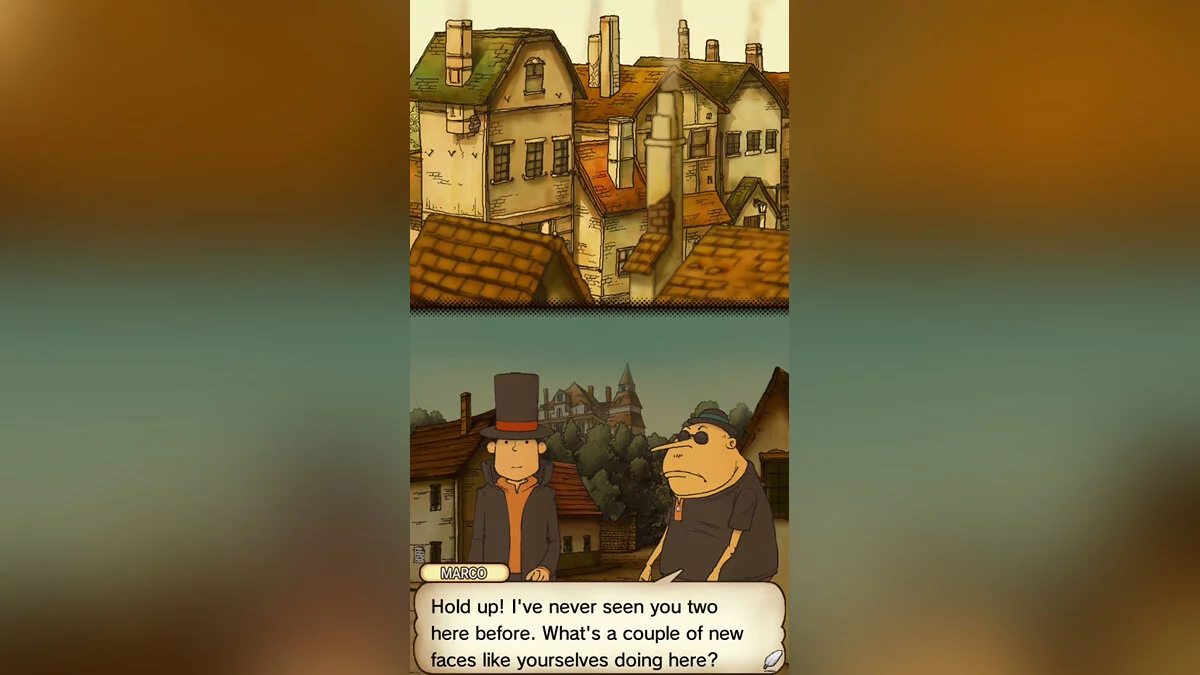 Скриншот из игры Professor Layton and the Curious Village - 9