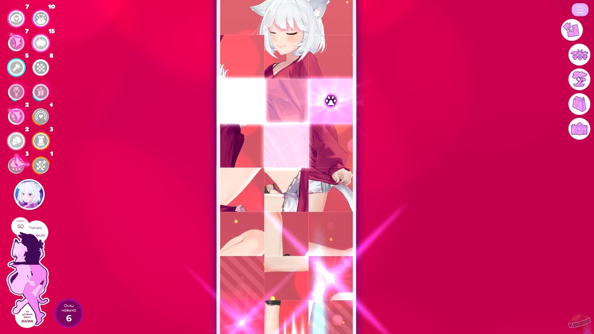 Скриншот из игры Mosaique Neko Waifus 2 - 1