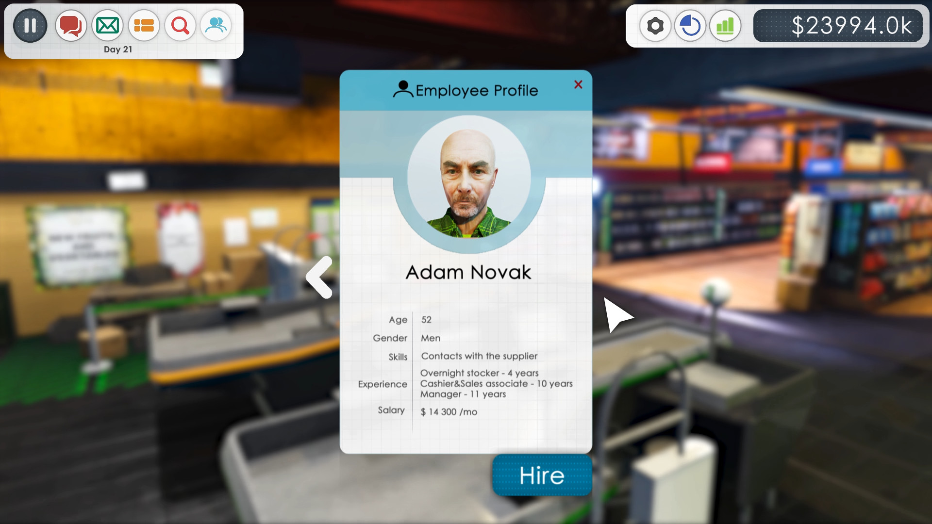 Скриншот из игры Supermarket Manager - 2