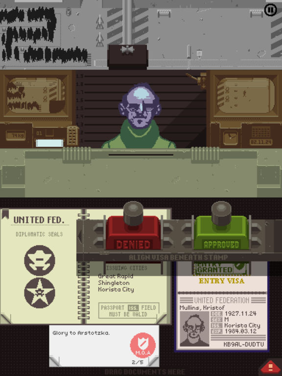 Скриншот из игры Papers, Please - 72