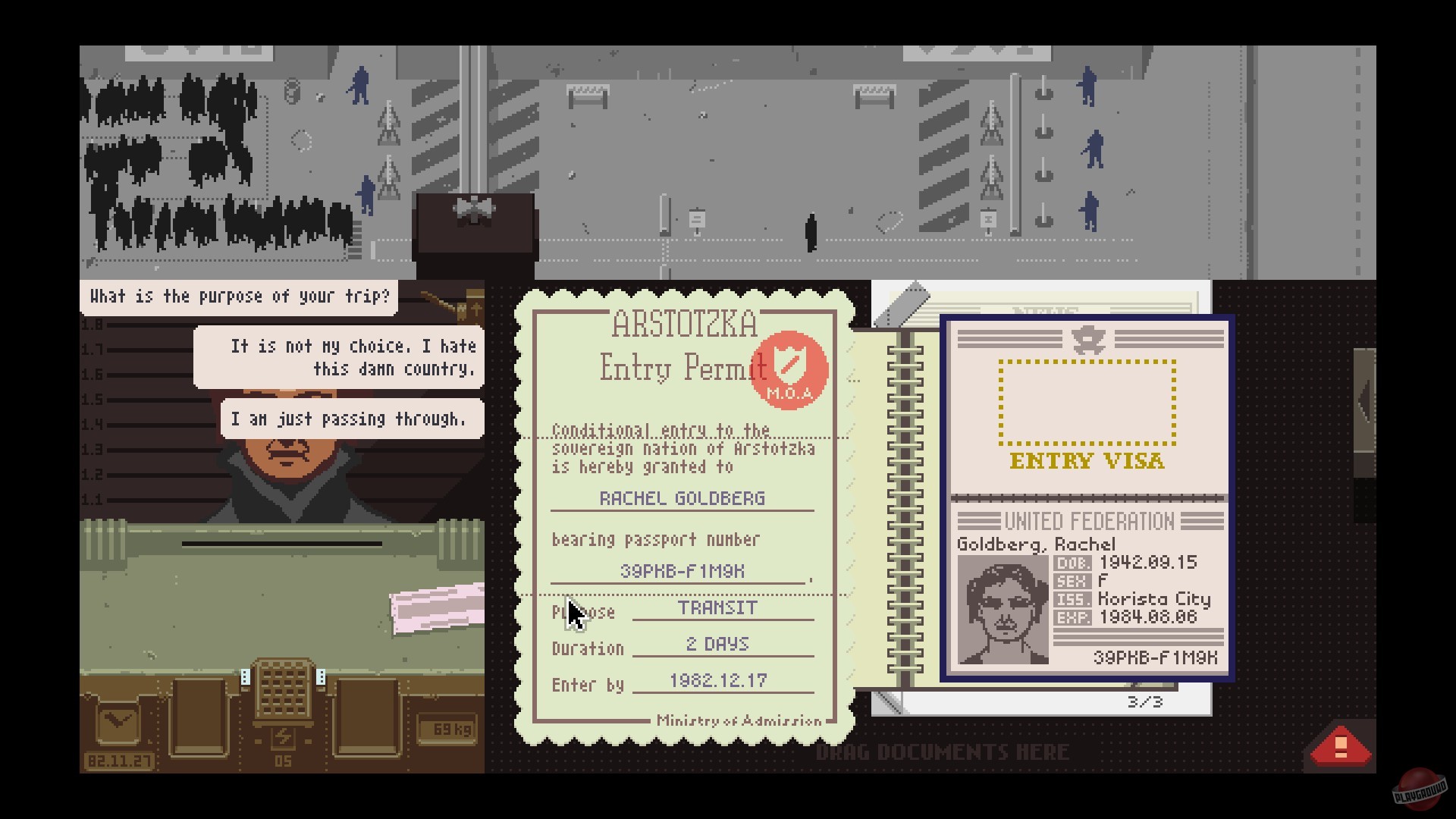 Скриншот из игры Papers, Please - 68