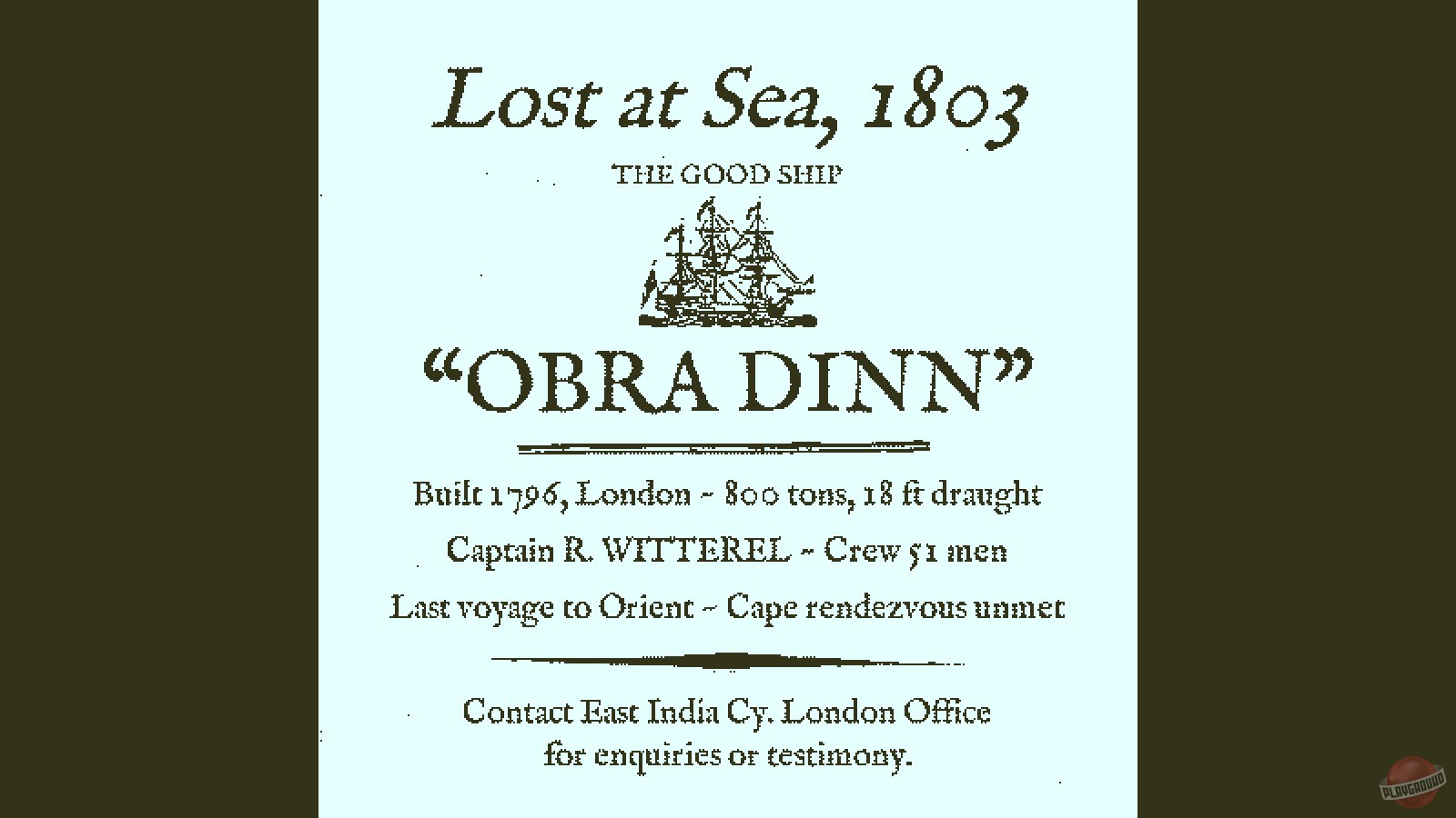 Скриншот из игры Return of the Obra Dinn - 29