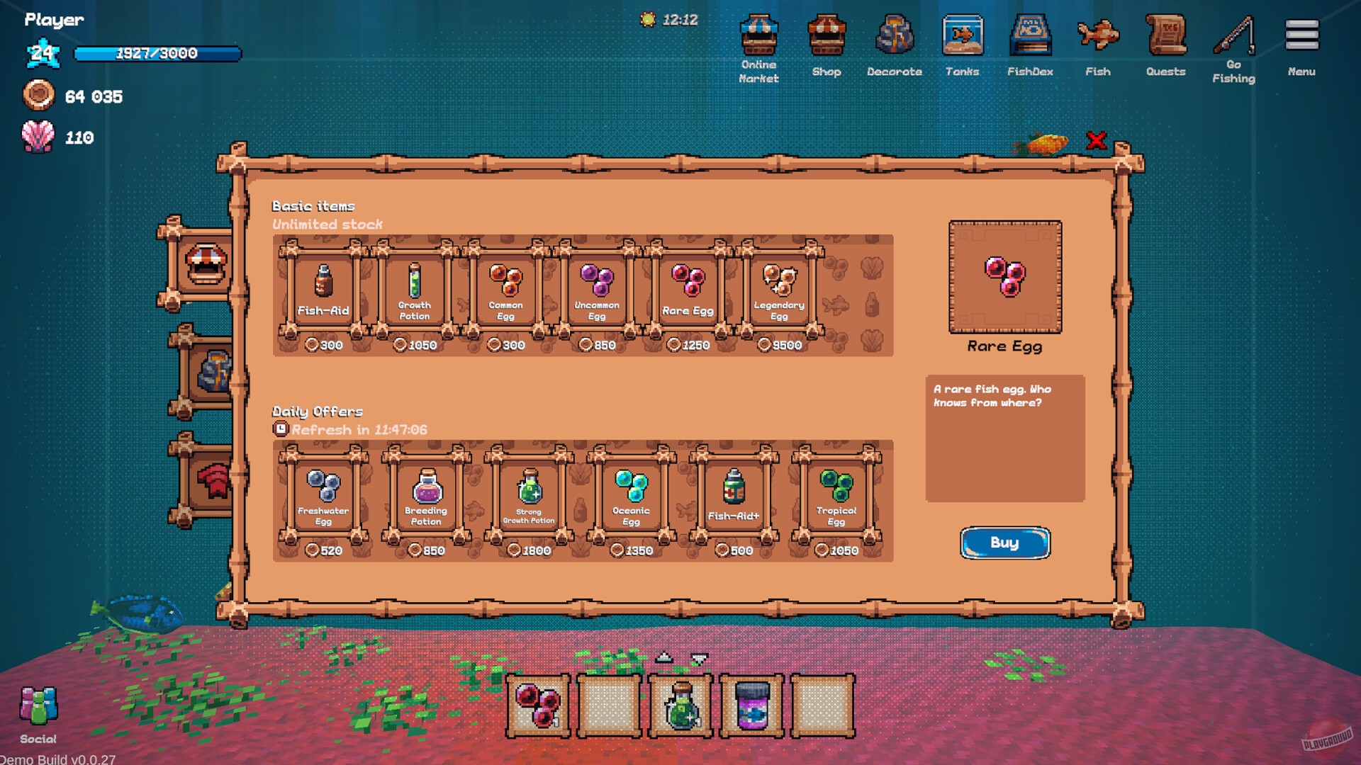 Скриншот из игры Tiny Aquarium: Social Fishkeeping - 8