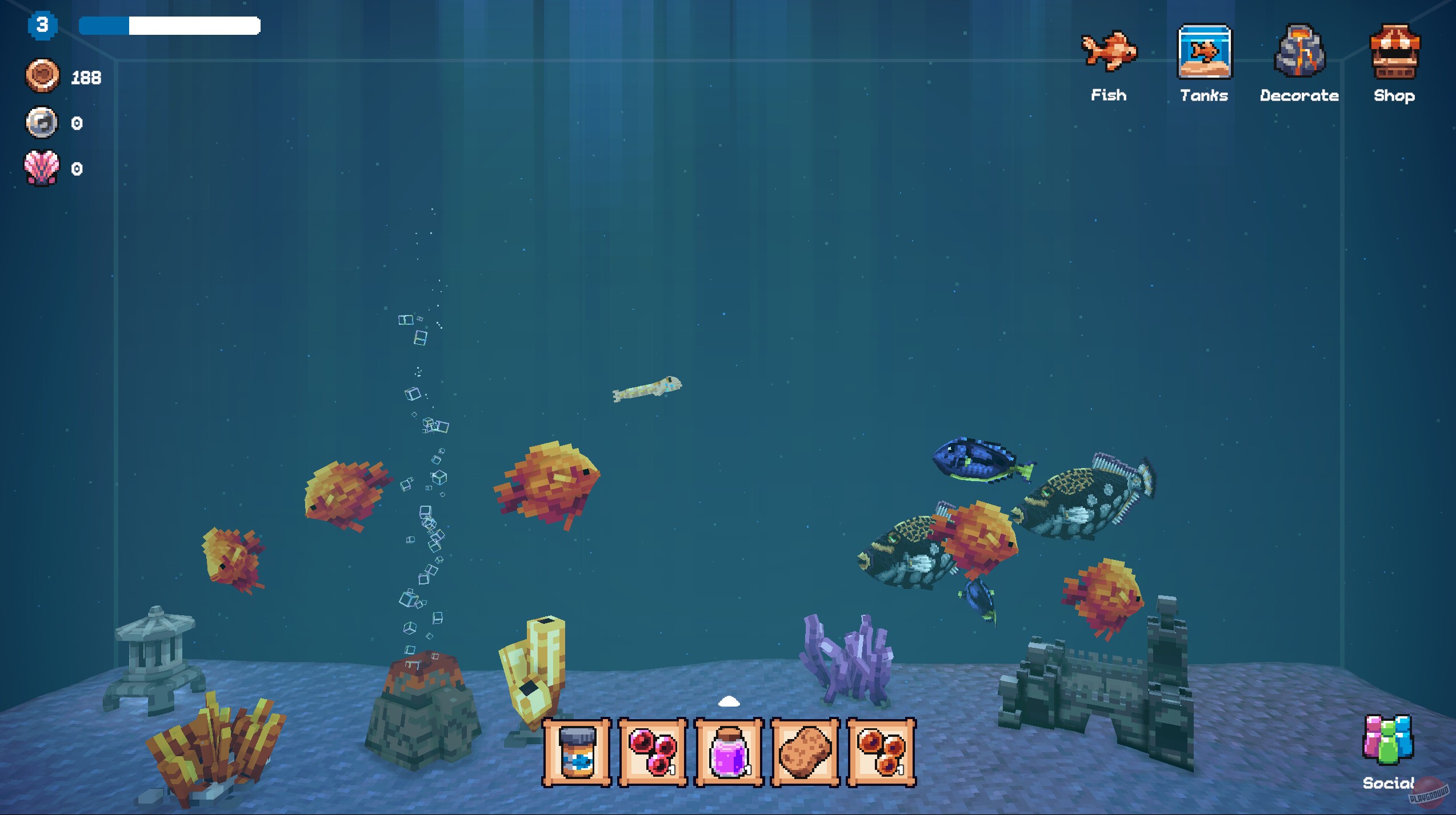 Скриншот из игры Tiny Aquarium: Social Fishkeeping - 3