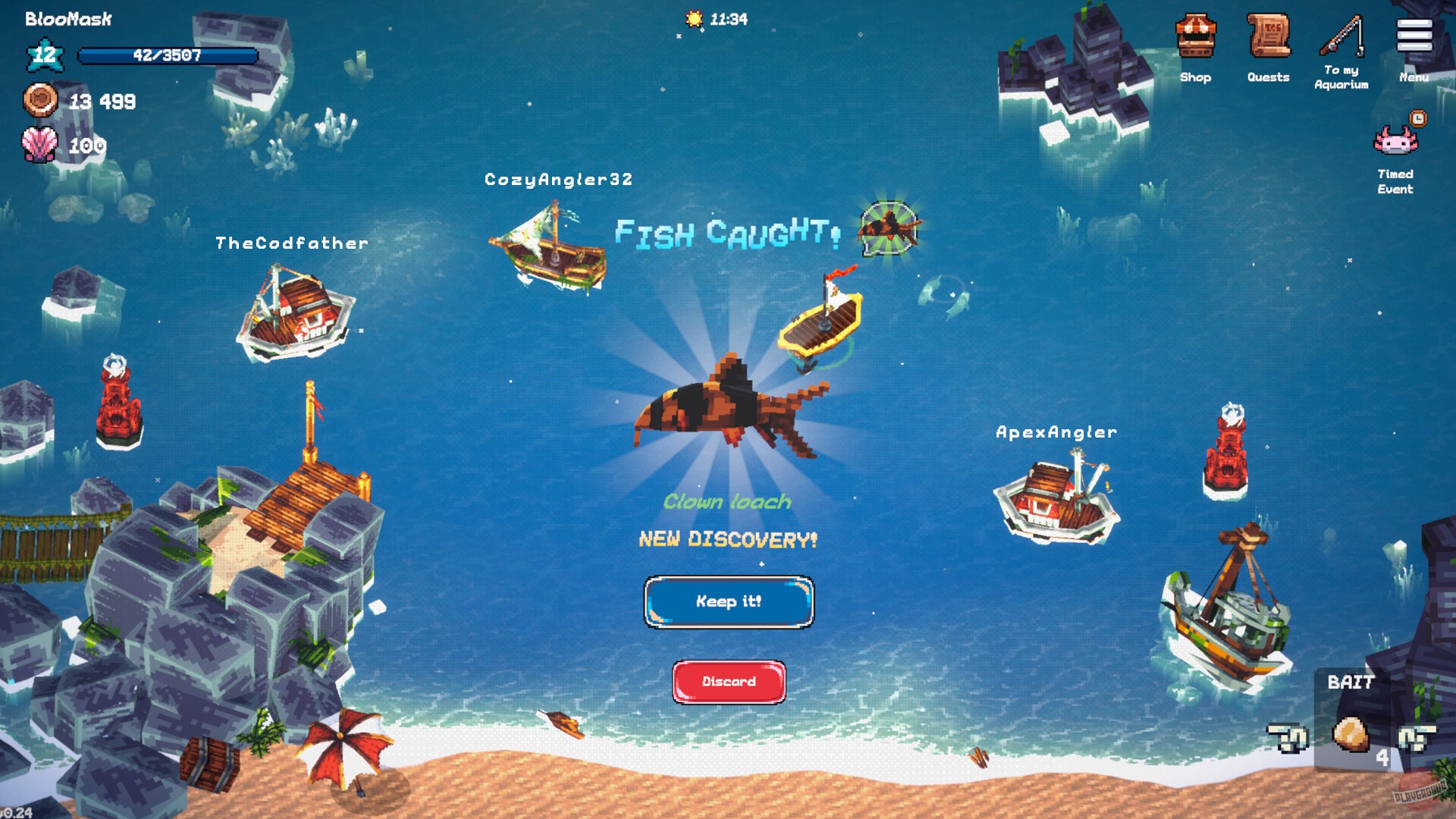 Скриншот из игры Tiny Aquarium: Social Fishkeeping - 7
