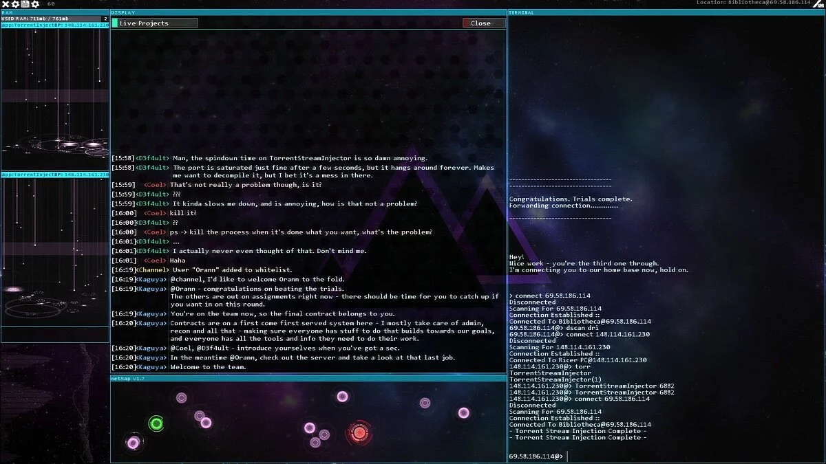 Скриншот из игры Hacknet - 3