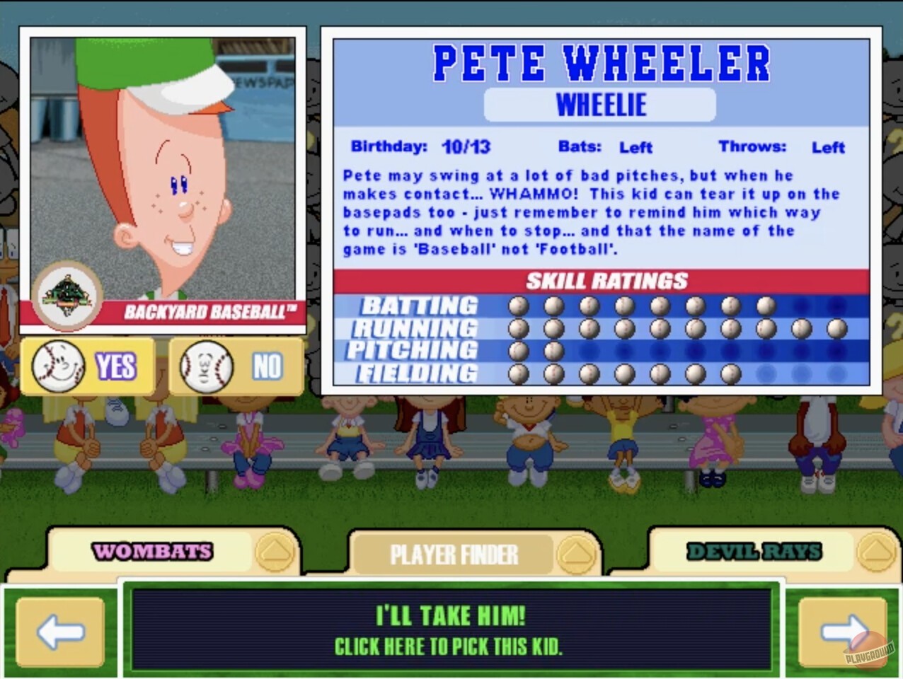 Скриншот из игры Backyard Baseball 2001 - 16