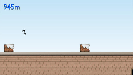Скриншот из игры Roof Top Challenge: Crazy Stickman Run & Jump - 1