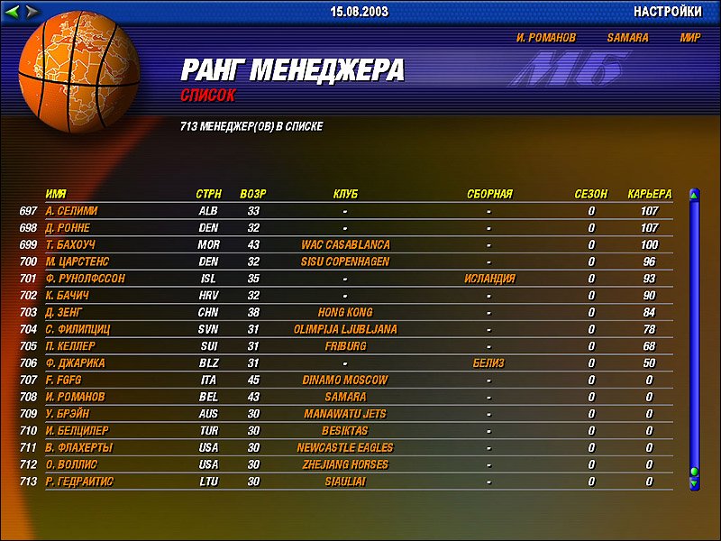 Скриншот из игры World Basketball Manager - 2