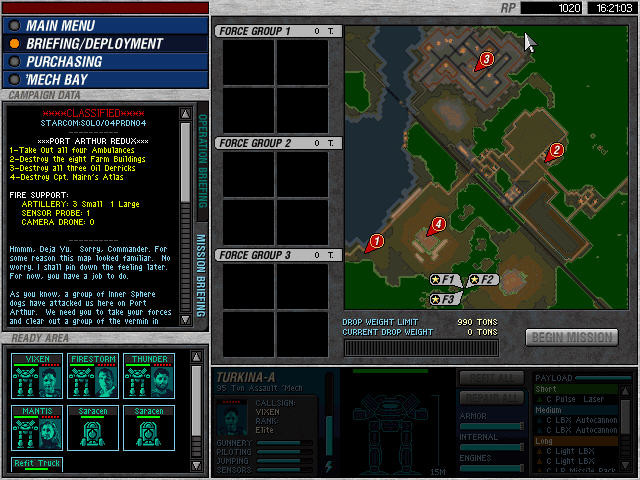 Скриншот из игры Mech Commander - 23