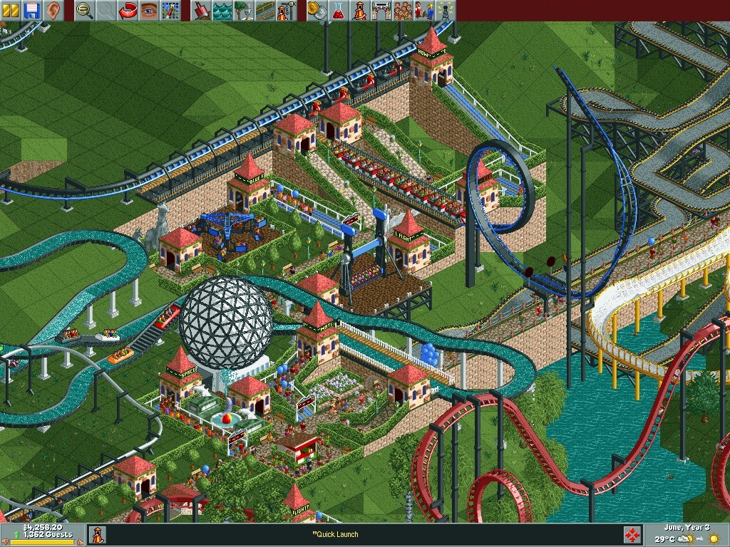 Скриншот из игры RollerCoaster Tycoon - 18