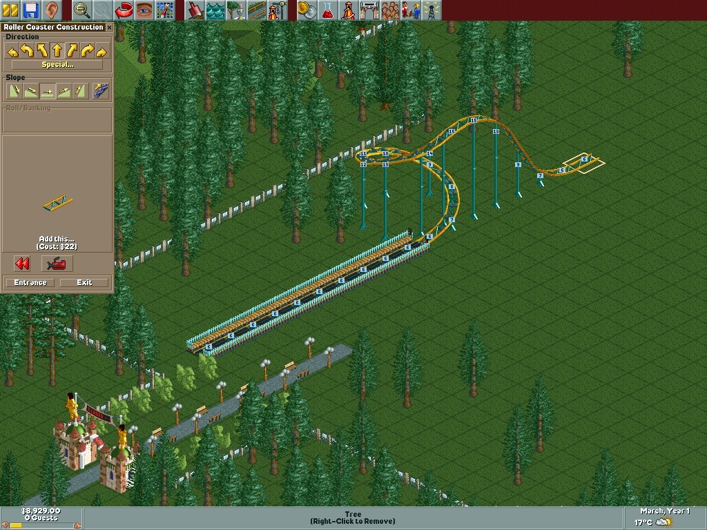 Скриншот из игры RollerCoaster Tycoon - 15