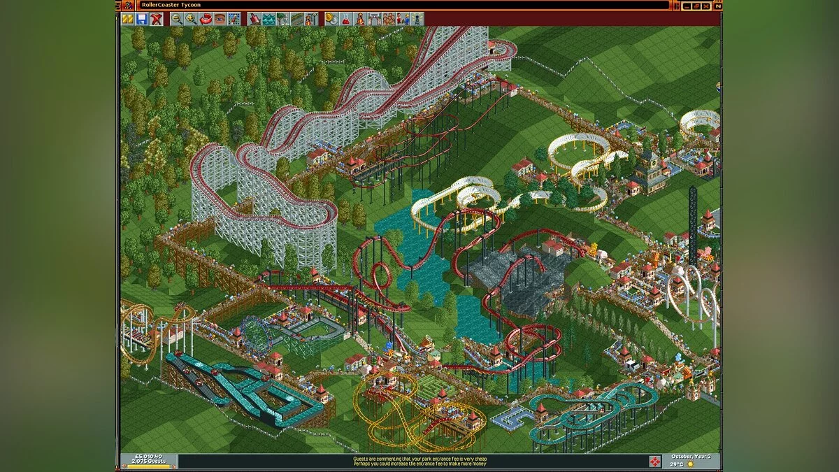 Скриншот из игры RollerCoaster Tycoon - 17