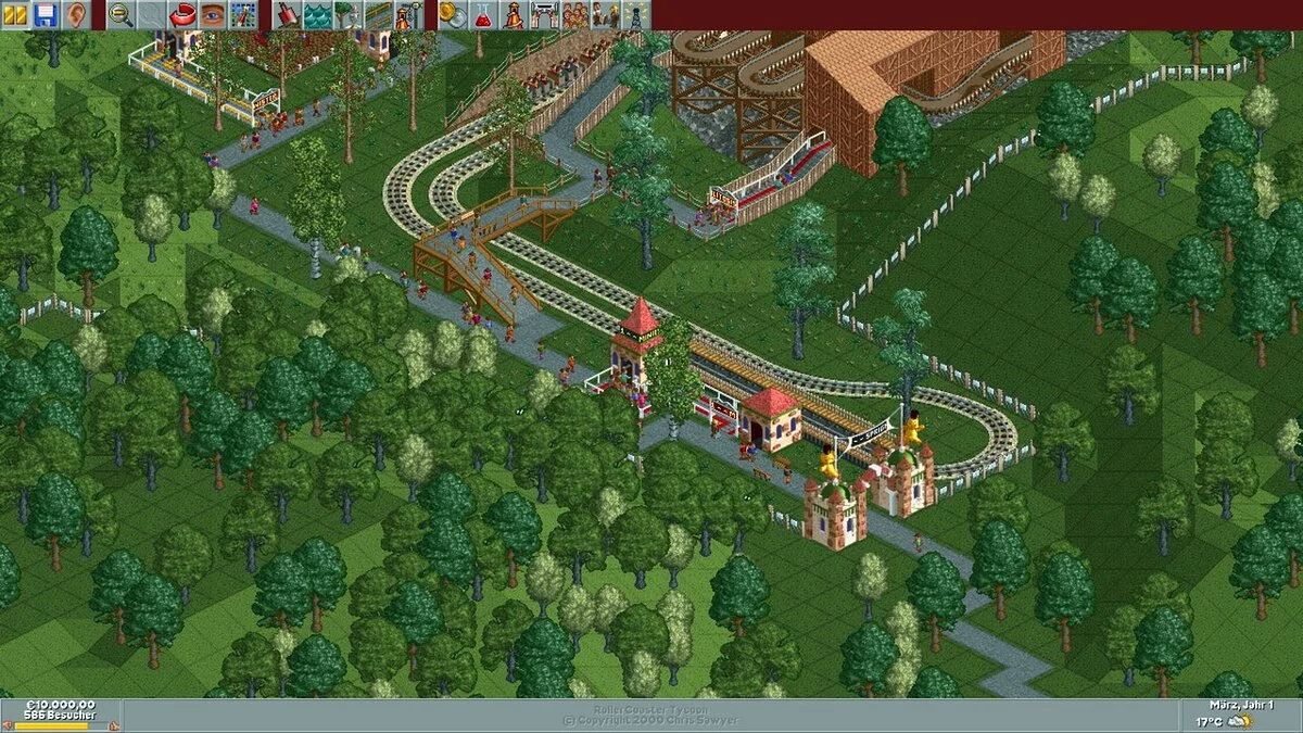 Скриншот из игры RollerCoaster Tycoon - 22