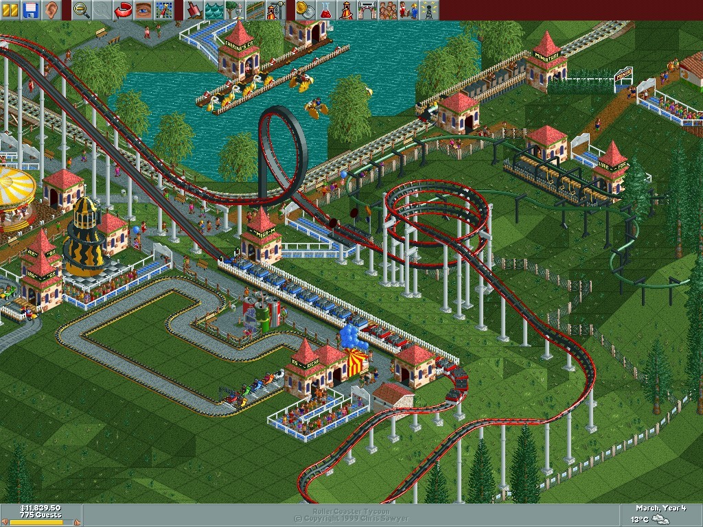 Скриншот из игры RollerCoaster Tycoon - 11