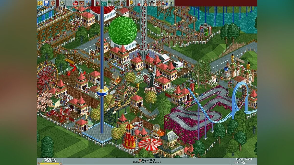Скриншот из игры RollerCoaster Tycoon - 20