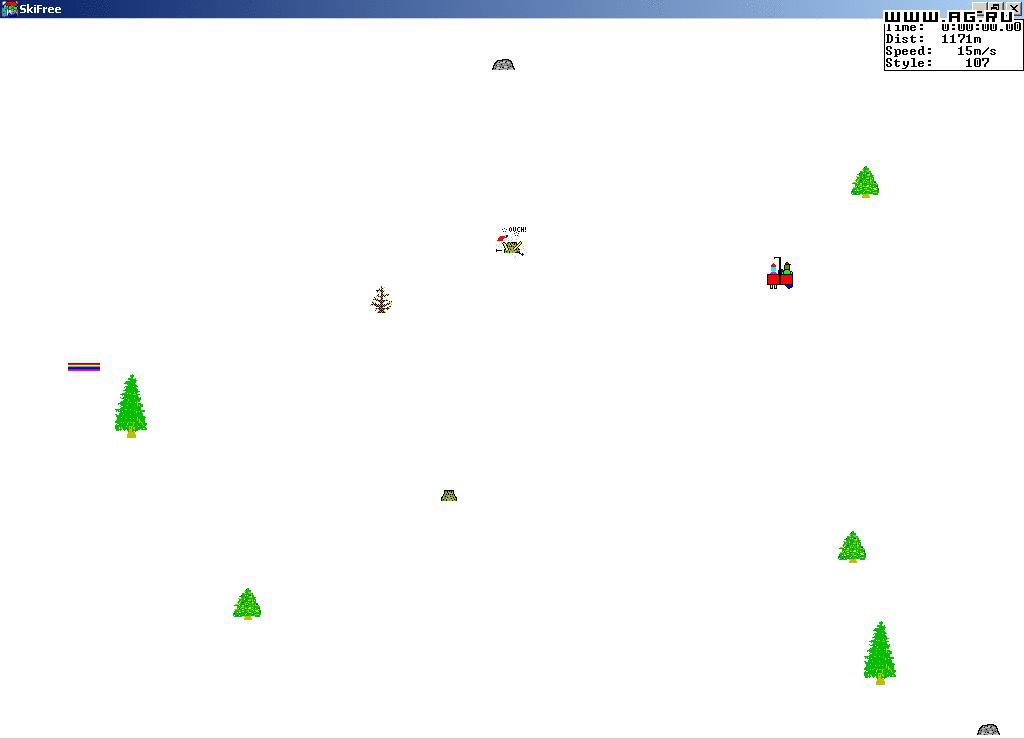Скриншот из игры SkiFree - 6