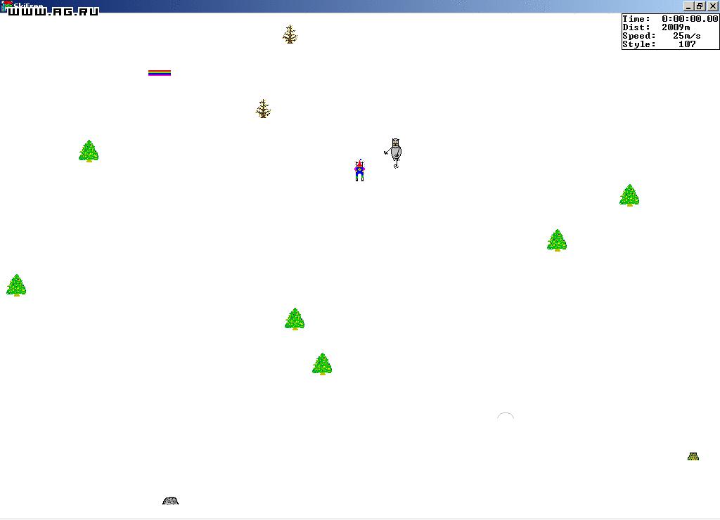 Скриншот из игры SkiFree - 8