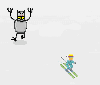Скриншот из игры SkiFree - 5