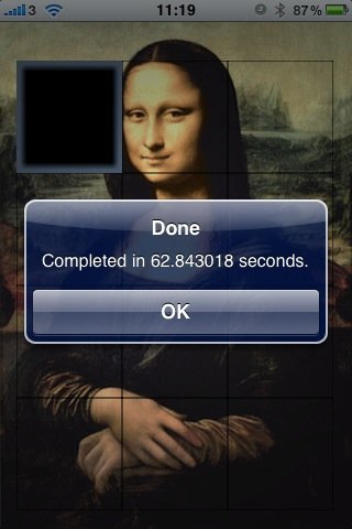 Скриншот из игры Mona Lisa Sliding Puzzle - 3