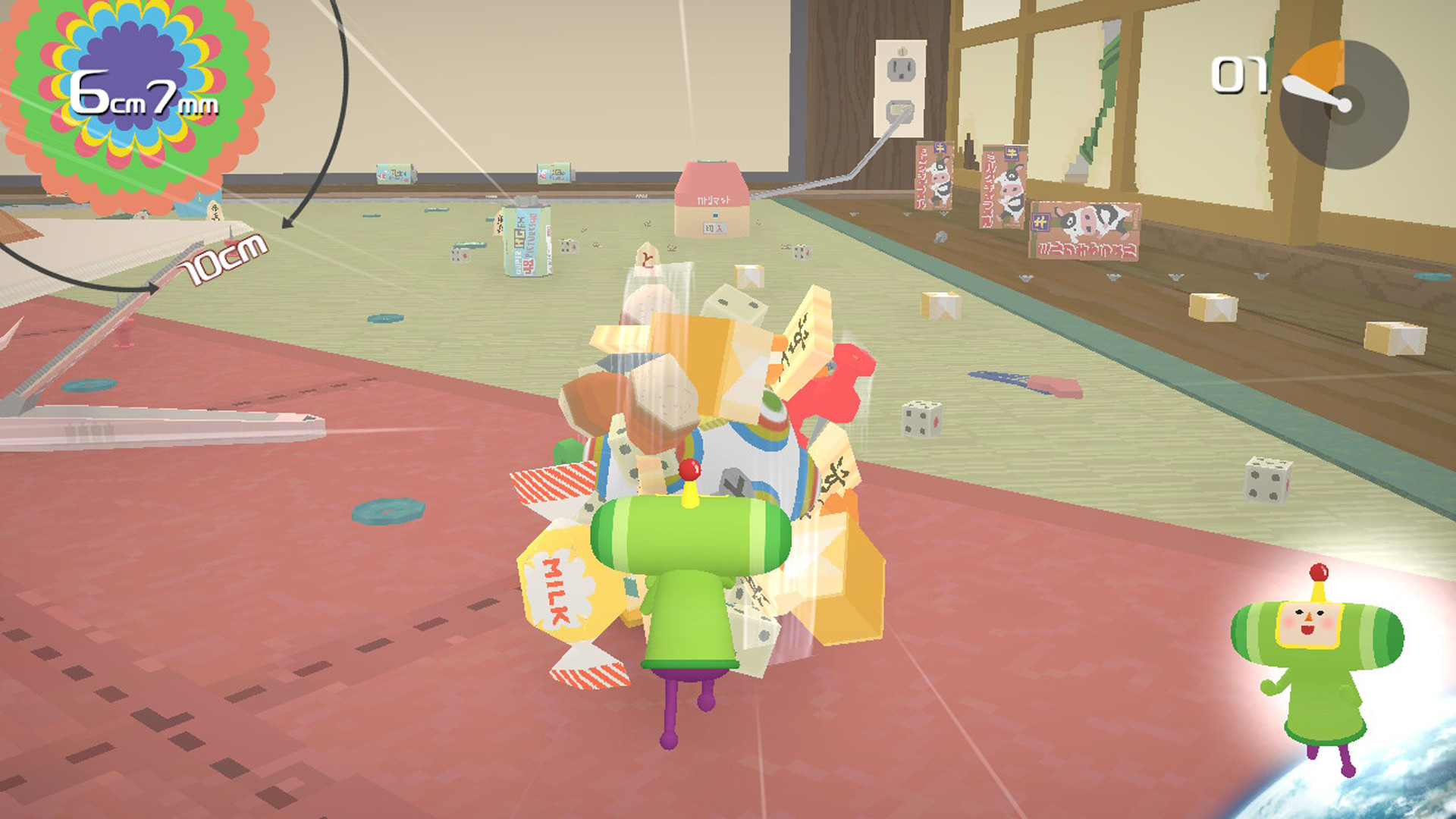 Скриншот из игры Katamari Damacy REROLL - 3