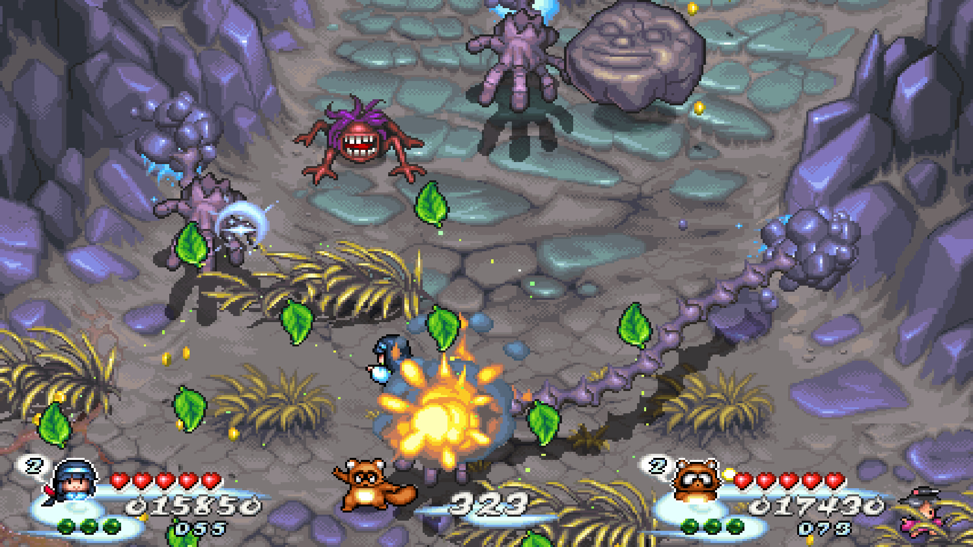 Скриншот из игры Pocky & Rocky Reshrined - 12